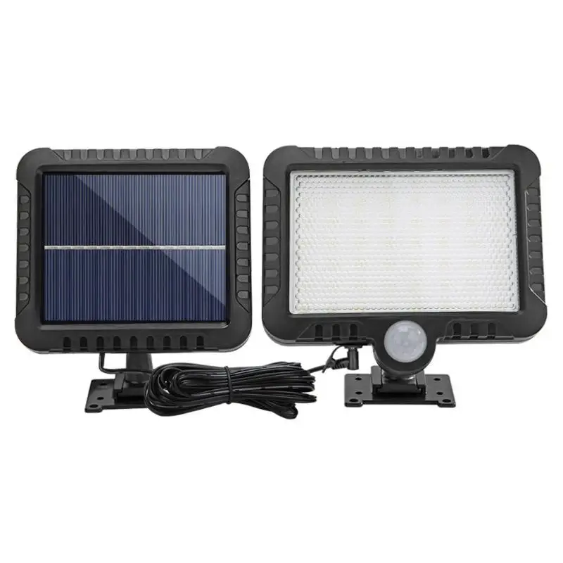56led COB 100LED солнечная лампа датчик движения Водонепроницаемый Открытый Путь ночного освещения - Испускаемый цвет: 56led