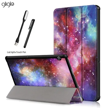 

GLIGLE Ultra slim stand leather case cover for Huawei MediaPad T5 10 AGS2-W09/L09/L03/W19 +Screen film+touch pen Free shipping