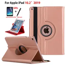 Умный чехол для iPad 10,2 чехол для Apple iPad 7th Generation A2200 A2198 A2232 Funda 360 градусов вращающийся стенд Корпус+ подарок