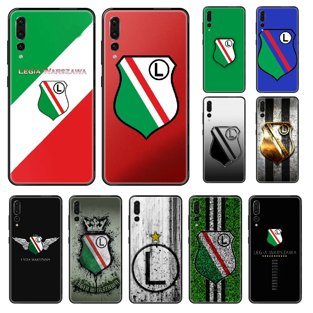 Чехол для телефона Legia Warszawa football team Huawei P 8 10 20 30 Smart Plus 2019 Z Lite Pro 2017 черный