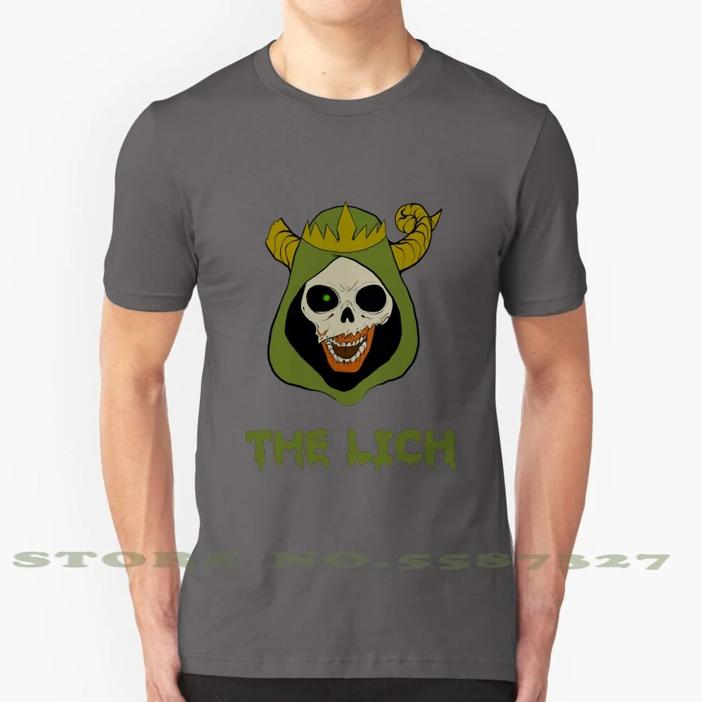 The Lich Fashion Vintage Tshirt Magliette Lich Adventure Time Cartoon Skeleton Skull Overlord Villain