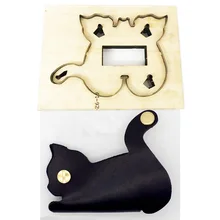 Японское стальное лезвие Сделай Сам кожевенное ремесло кошка дизайн кольца для ключей сумка заклепки отверстие деревянная высечка ручной удар инструмент