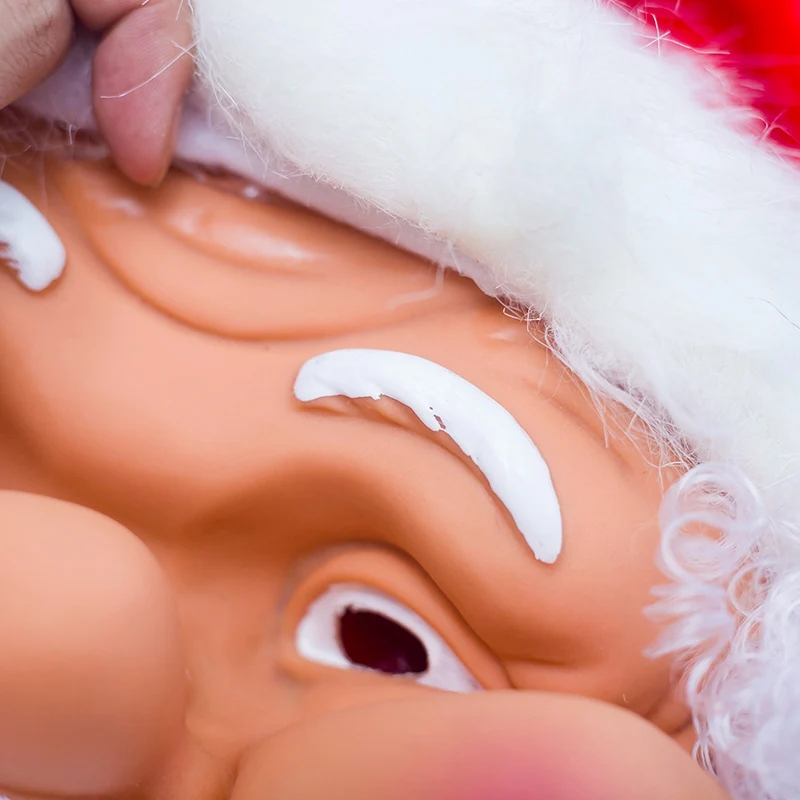 DIY маска Санта-Клауса, полное лицо, покрытые Вечерние Маски, маскарадный костюм, аксессуары, открытый маскарадный парик борода, наряжаться, рождественские Вечерние