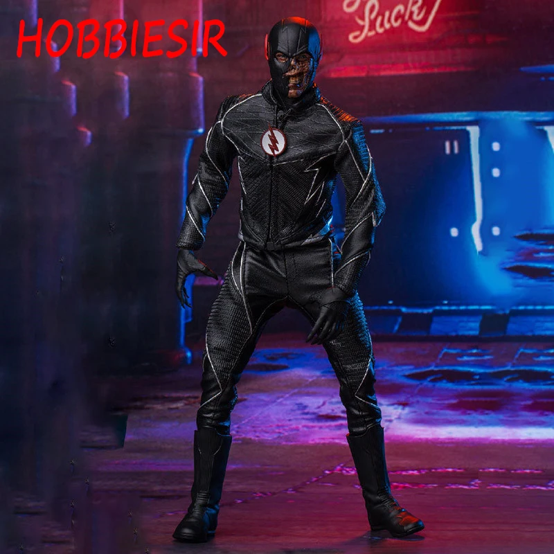 

1/6 Scale Super Hero Black Flash Men Flash Boy Suit Sculpt Model 12' Full Set Action Figure Dolls Toys for DIY Fans Collection