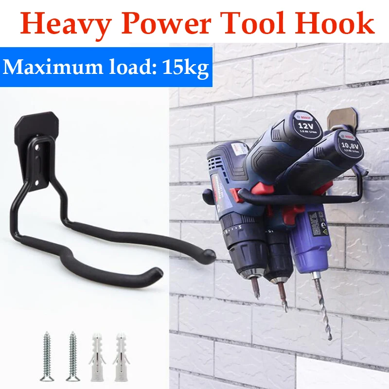 

Heavy-Duty Metal Hook for Electric Tool Drill Screwdriver Wrench Hanging Storage Hook Warehouse Wall Organizer Rack Save Space
