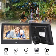 " светодиодная цифровая фоторамка 1024*600 HD экран Настольный альбом с инфракрасным пультом дистанционного управления несколько языков Detchable кронштейн