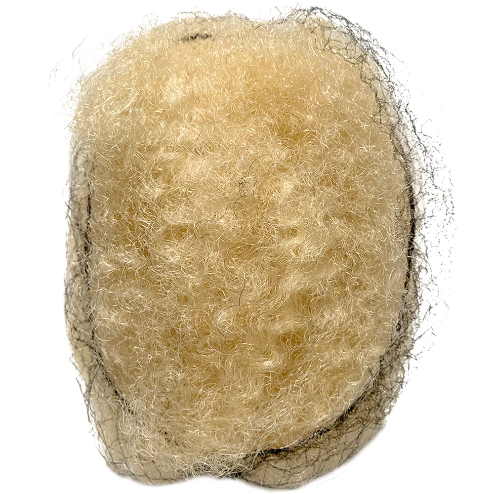 Tight Afro Kinky Human Hair,Ideal for Making,Locs Repair,Extensions,Twist,Braids 4 Bundles/Package Blonde Color