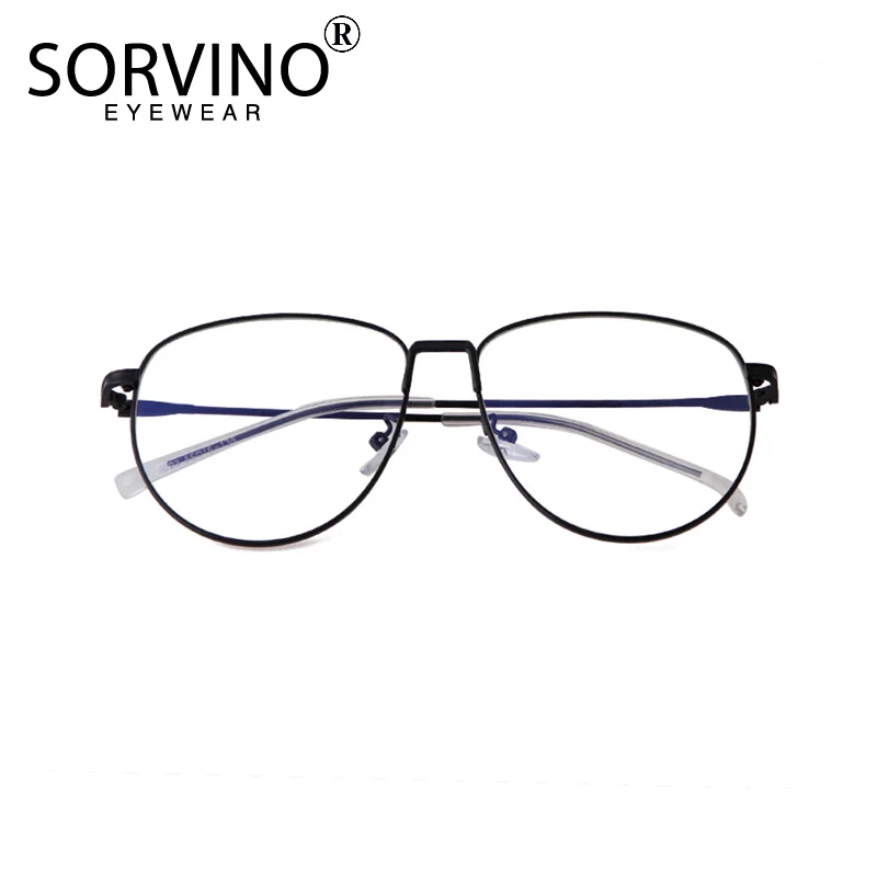 

SORVINO 2020 New Cat Eye Flat Mirror Anti-radiation Sunglasses Men's Plain Artifact Protection Metal Frame Glasses Female PG9023