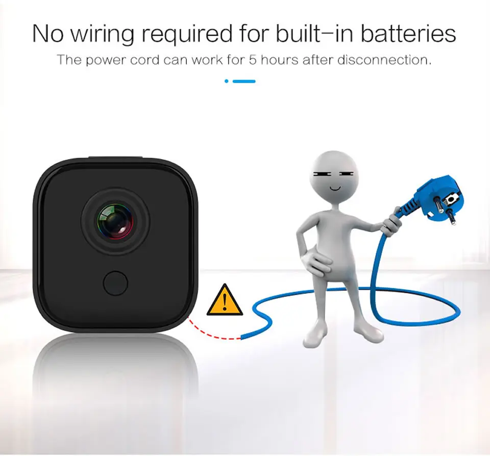 Electop Мини WiFi камера 1080P ИК ночного видения Домашняя безопасность ip-камера CCTV Обнаружение движения Беспроводная радионяня DVR видеокамера
