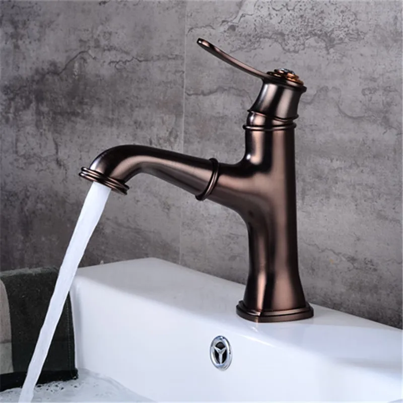 Yadianna Bathroom Washbasin Basin Black Faucet Split Type Hot and Cold Water Three-Hole Basin Copper Faucet Beautiful Practical 