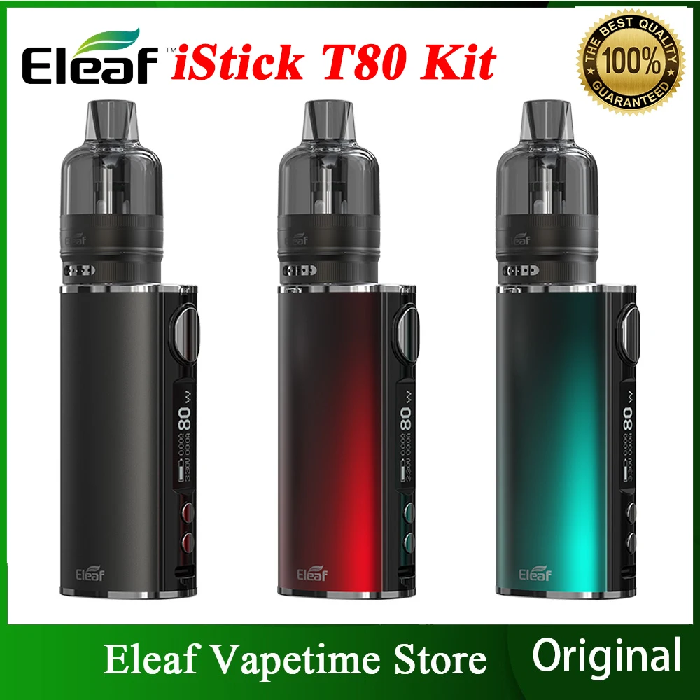 Оригинальный Eleaf iStick T80 комплект с 4 5 мл GTL Pod танк и 80 Вт современный бокс мод 3000
