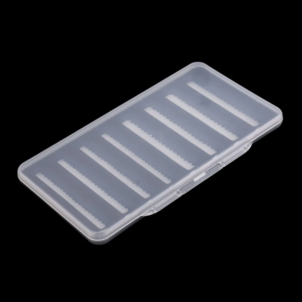 Clear Slim Fly Fishing Box Hook Flies Drying Box Fly Box Tackle Storage Case