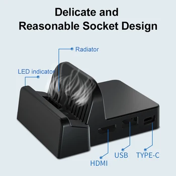 

3Colors For Switch TV Base NS DOCK Cooling Base Replacement Shell Charge Docking Station DIY Modified Shell