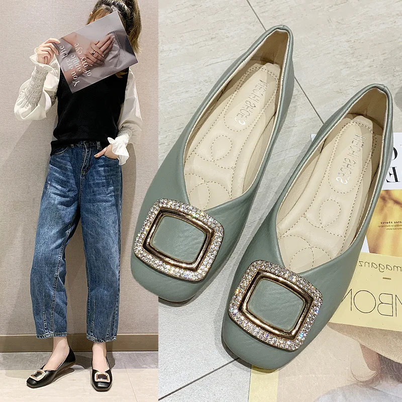 

Shoe ~~~ 2019 New Style ~~~ Women's Korean-style Autumn ~~~ Versatile Shallow Mouth Single Shoes Women's Foot Covering Versatile