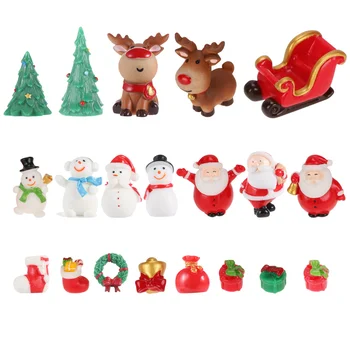 

20pcs Christmas Craft Snowman Statue Xmas Adornment Christmas Micro Landscape