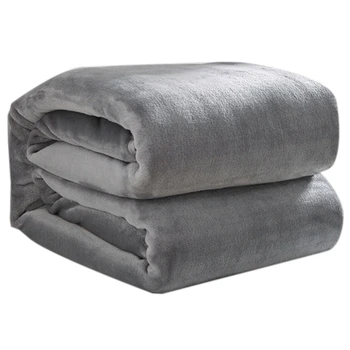 

Hot Velvet Fabric Solid Color Throw Blanket Baby Soft and Warm Thicken Blankets for Beds King Size Double-Sided Use Bed Clothes