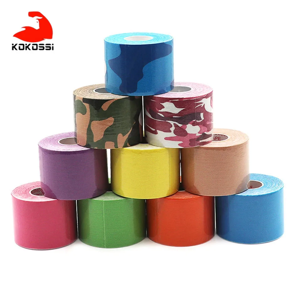 KoKossi 1PCS Medical Bandage Muscle Sports Tape Sports Elastic Roll Adhesive Muscle Bandage Pain Care Tape Knee Elbow Protector