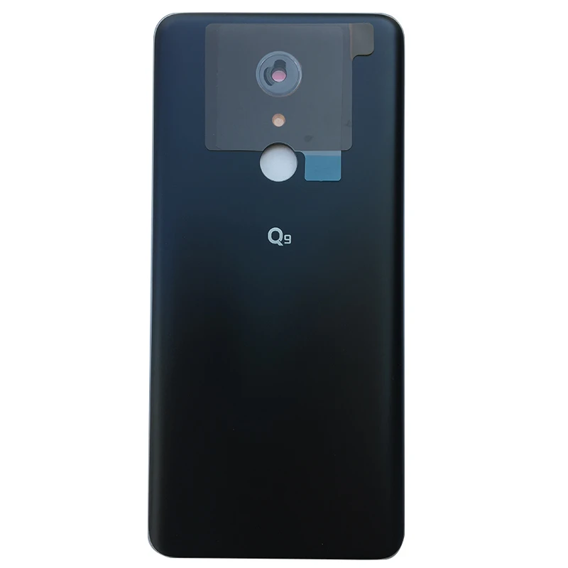 ZUCZUG стеклянный чехол для батареи для LG Q9, задний корпус, чехол с объективом для камеры+ светильник-вспышка+ логотип