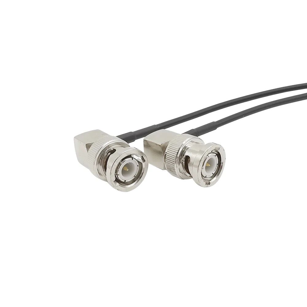 

50Pcs BNC Male to BNC Male Cable Connector 20cm RG174 RF Coaxial Wire Connectors BNC Plug Right Angle for Recorder