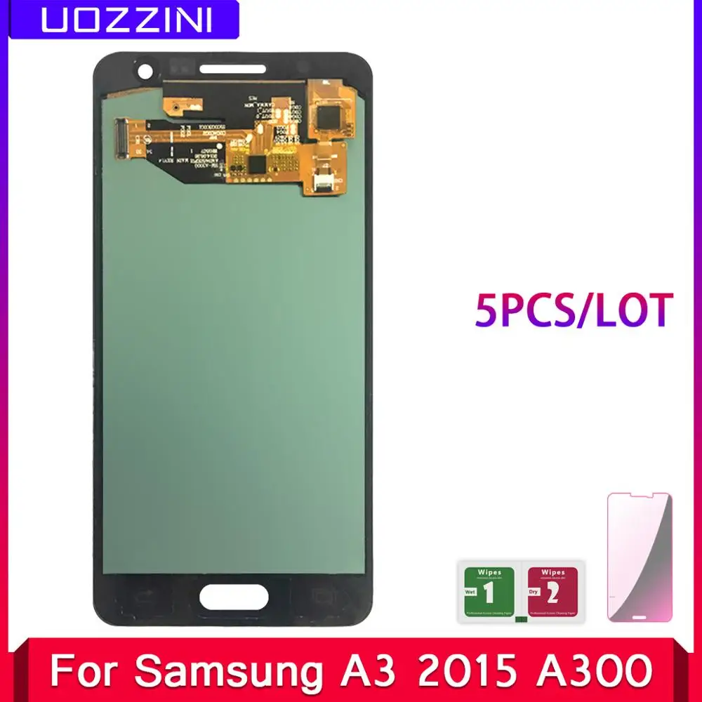 

5 Pcs/Lot AMOLED LCD Display 100% Tested Working Touch Screen Digitizer Assembly For Samsung Galaxy A3 2015 A300 A3000