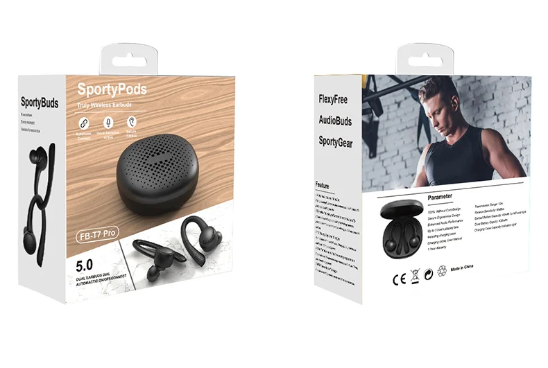 T7 Pro беспроводные Bluetooth наушники TWS HiFi стерео наушники спортивная водонепроницаемая гарнитура с зарядным устройством для смартфона