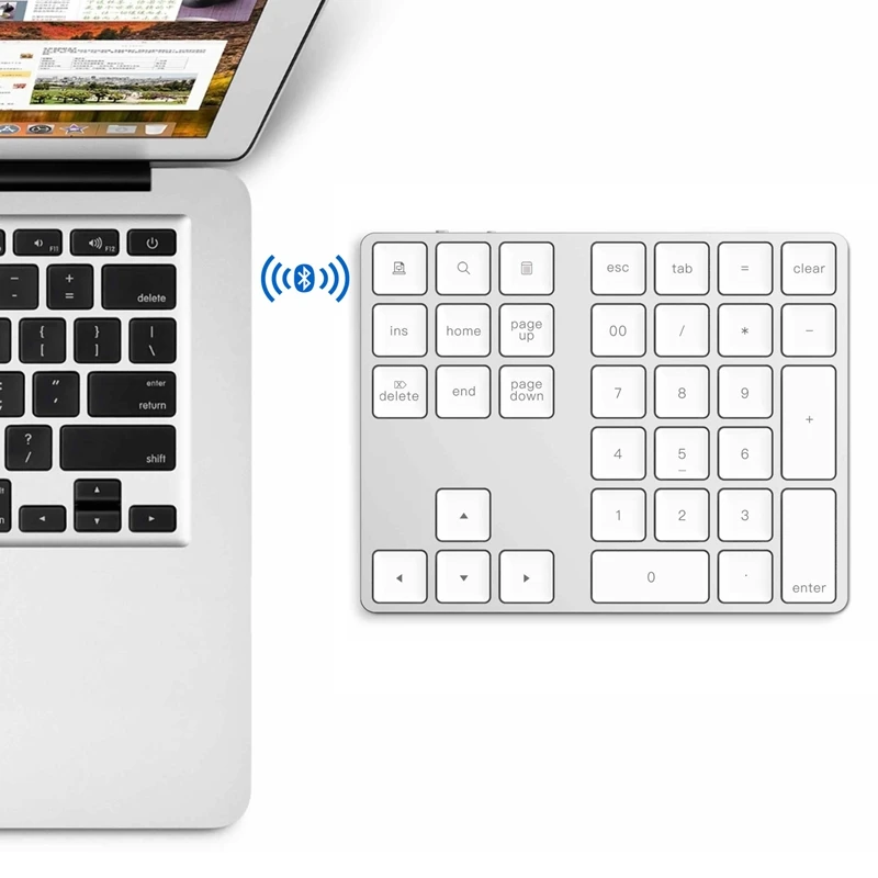 Беспроводная цифровая клавиатура с Bluetooth 3 0 34 клавиши для счета тележеров Windows IOS