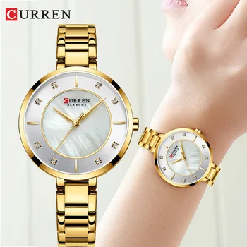 

Zegarek Damski Fashion CURREN Women Watches Personality Rose Gold Strap Watch 2019 Women's Wrist Watch Ladies Clock Reloj Mujer