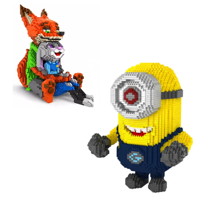 

Small Particles of Diamond Educational Casual Fight Inserted-Building Blocks Nick Hold Judy Monocular Yellow Doll 8828 7802
