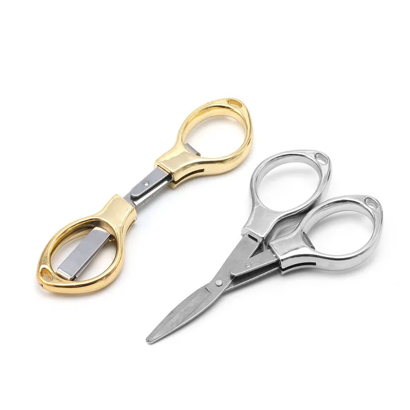 Stainless Steel Mini Folding Scissors Keychain Fishing Scissor