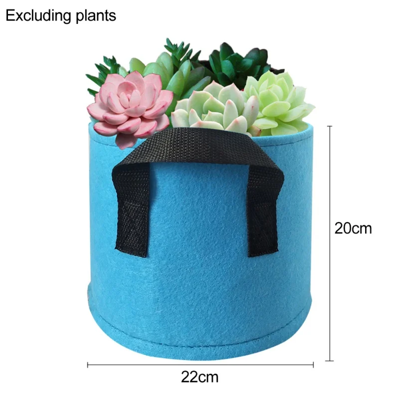 Нетканый мешок для выращивания растений с двойной ручкой, утолщенный контейнер для суккулентов, цветные Садовые принадлежности - Цвет: A2