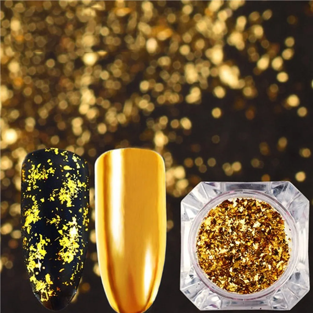 Блестящий Блеск для ногтей набор пылевых украшений маникюрное зеркало для ногтей мука прозрачная пудра Хамелеон фейерверк дизайн ногтей X#4