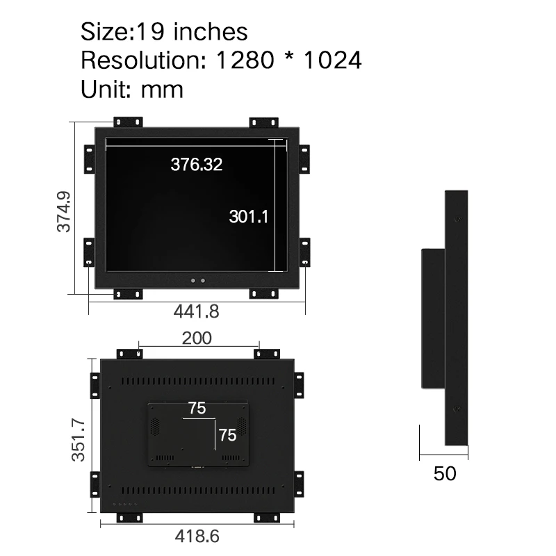 19 ġ LCD ÷  º HDMI VGA DVI USB ũž ȭ  ġ ũ  ǻ 