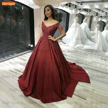 

Luxury Beading Evening Dresses Off The Shoulder 2021 Vestidos De Fiesta De Noche Lace Up Satin Formal Gowns Party Robe De Soirée