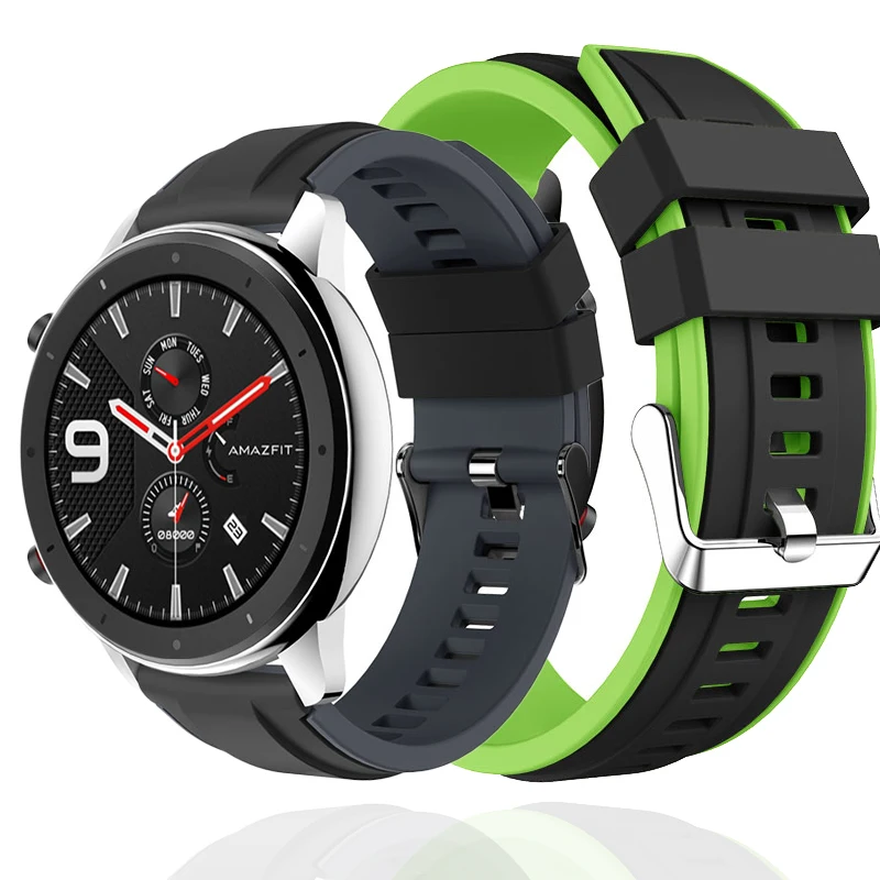 Ремешок спортивный для Huawei Watch GT Active Honor Magic силиконовый браслет Xiaomi Huami Amazfit GTR 47 мм