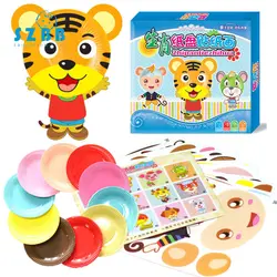 Sz паровой 12 шт цветные бумажные тарелки, живопись игрушки, Мультяшные материалы для ручных поделок, упаковка для детского сада, детские