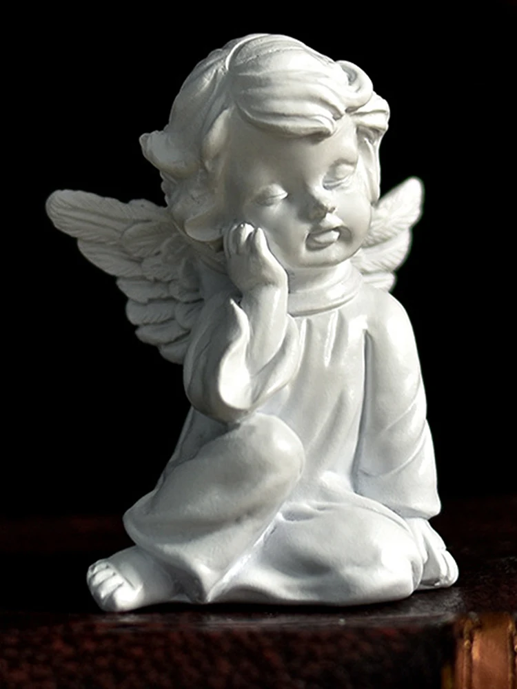 Статуя Serene Angel из смолы прекрасные украшения в европейском стиле ретро сказочные