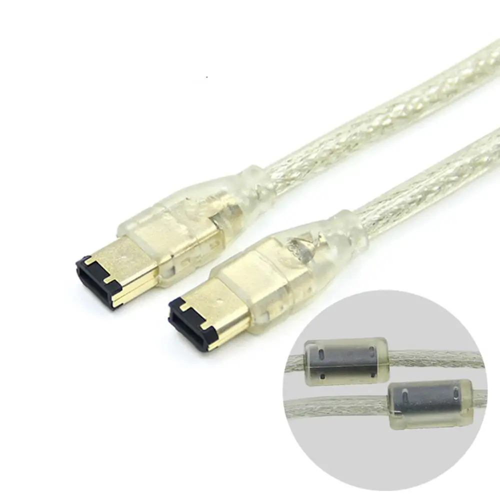 IEEE1394a Data Cable IEEE 1394 6P to 6P 6Pin-6Pin 6 Pin to 6Pin Industrial Camera Cable Firewire 400 Mbps 1.5m