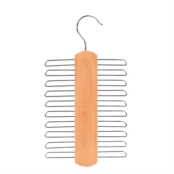 

1 Wooden Tie Shelf Clip Scarf Hanger Clip Wood Color Clothes Storage Clip