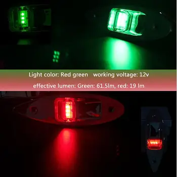 

2020 New 12V Marine Boat Led Side Bow Light Led Side Bow Light Red Green Led Indicator Boat Light Yacht Light Navigation Light