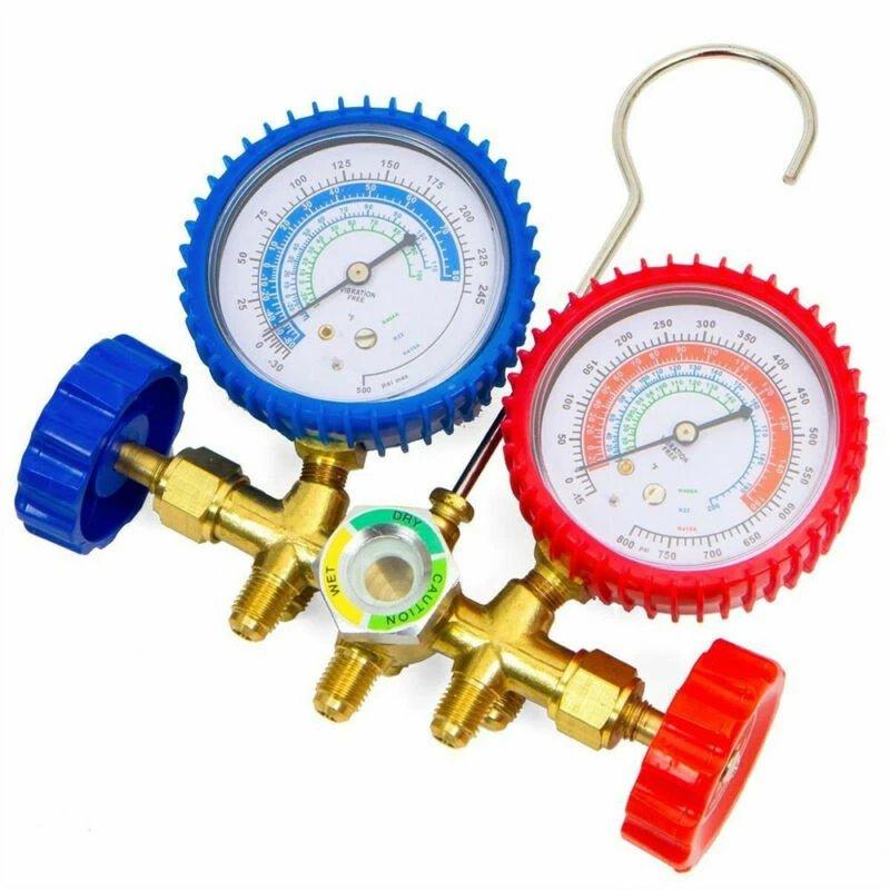 

New R410A R22 R404A HVAC A/C Refrigeration Charging Service Manifold Gauge Set 800 PSI 1.5m ferramenta