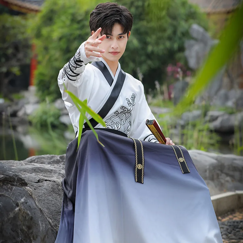 Оригинальная мужская одежда Hanfu красивый старинный костюм для боевых искусств в