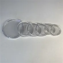 

100 Pieces 14 Sizes 19 20 22 25 27 30 40mm Clear Plastic Protector Capsules Containers Case For Token Coin Holder Boxes
