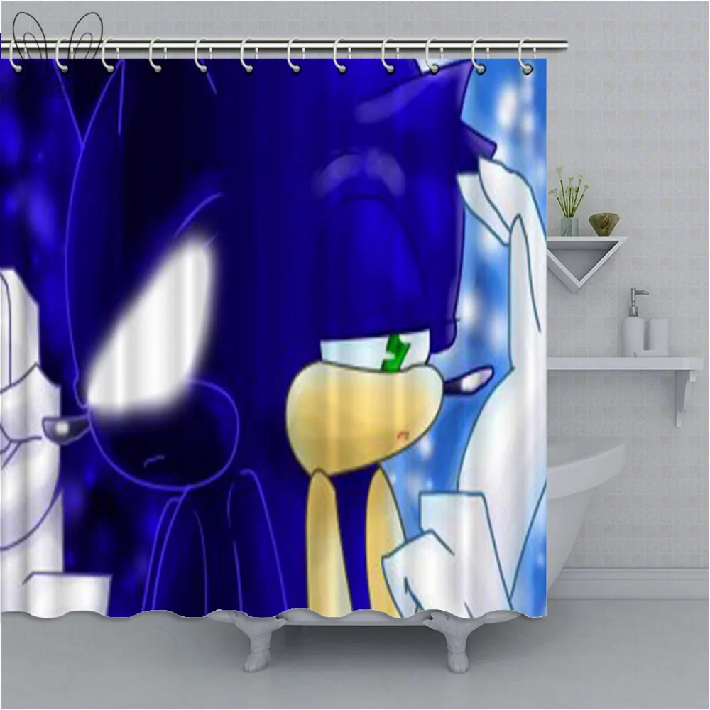 Aplysia Sonic Racing печатная 3D Водонепроницаемая занавеска для душа с крюком устойчивая к плесени занавеска для ванной домашний декор для ванной комнаты