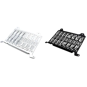

2x Motorcylce Radiator Grill Guards Cover Grill Cover for Honda CBR500R CB500X 2019+(Black&Silver)