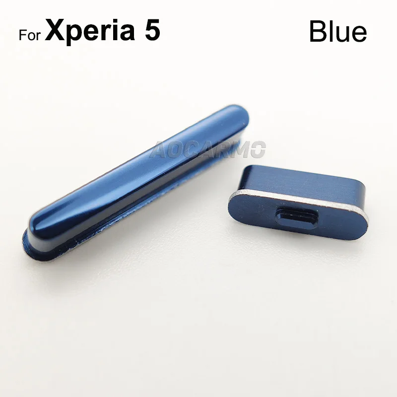 Aocarmo For Sony Xperia 5 / X5 / J8210 J9210 Power Volume Side Button Key Aluminum Replacement