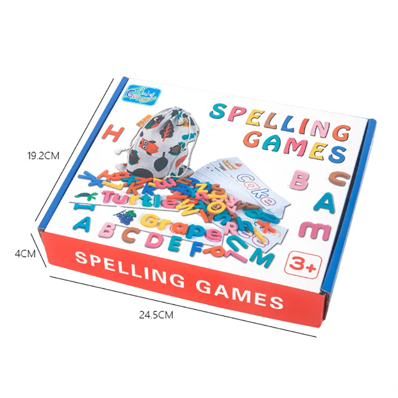 78PCS Children Montessori Language Toys Card Alphabet Puzzle Game Early Educational Spelling Learning Toy For Toddler Preschool 6