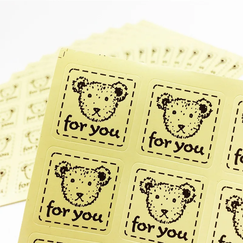 

800pcs/Lot cute Little Bear For You Sealing sticker DIY Gifts posted Baking Decoration label Multifunction wholesale