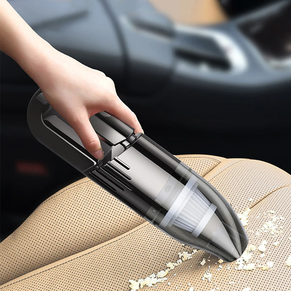 thumbnail image 4 of Aspiradora de mano para coche de 6 kPa Aspiradora de mano mini inalámbrica Funciona con el coche o la limpieza del hogar Aspiradora automática inalámbrica, 4 of 5