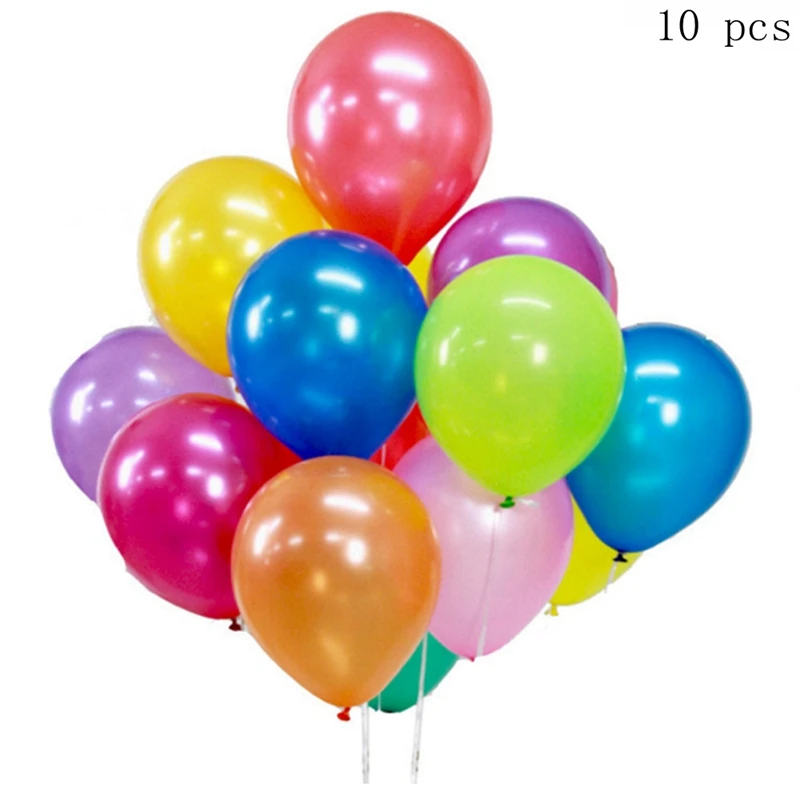 mixed latex 10 шт конфетти прозрачные воздушные шары из латекса цвета металлик год Рождество День рождения украшения для дома воздушные детские игрушки - Цвет: mixed latex