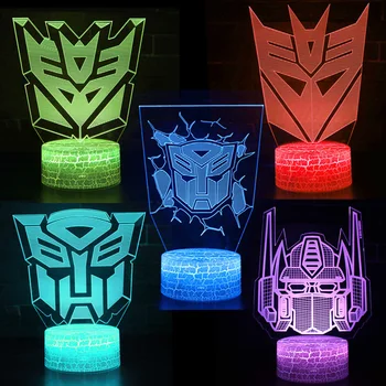

Kids Gifts Transformation Robot Lamp Remote Control Touch 3d Nightlight Table USB Sleep Light Children Bedroom Decoration